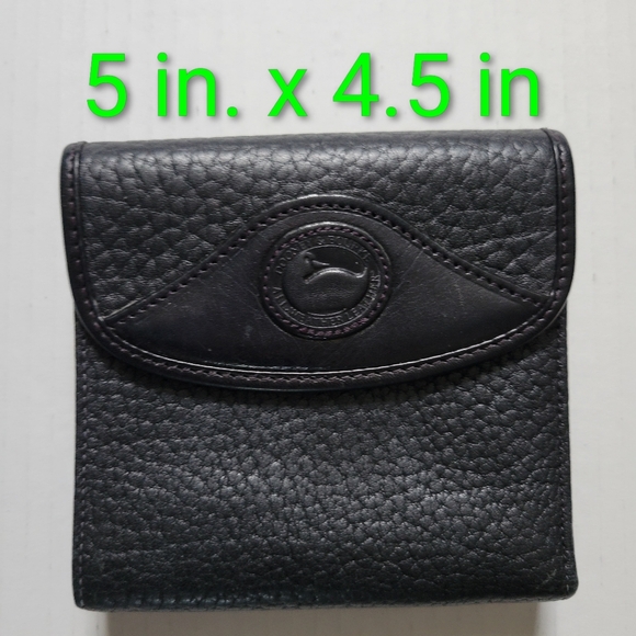 SOLD-Dooney & Bourke Vintage Black Leather Wallet/ Billfold - Picture 2 of 7